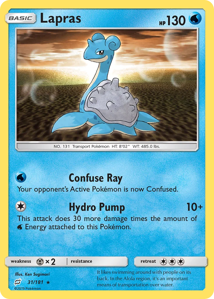 Lapras Pokemon card