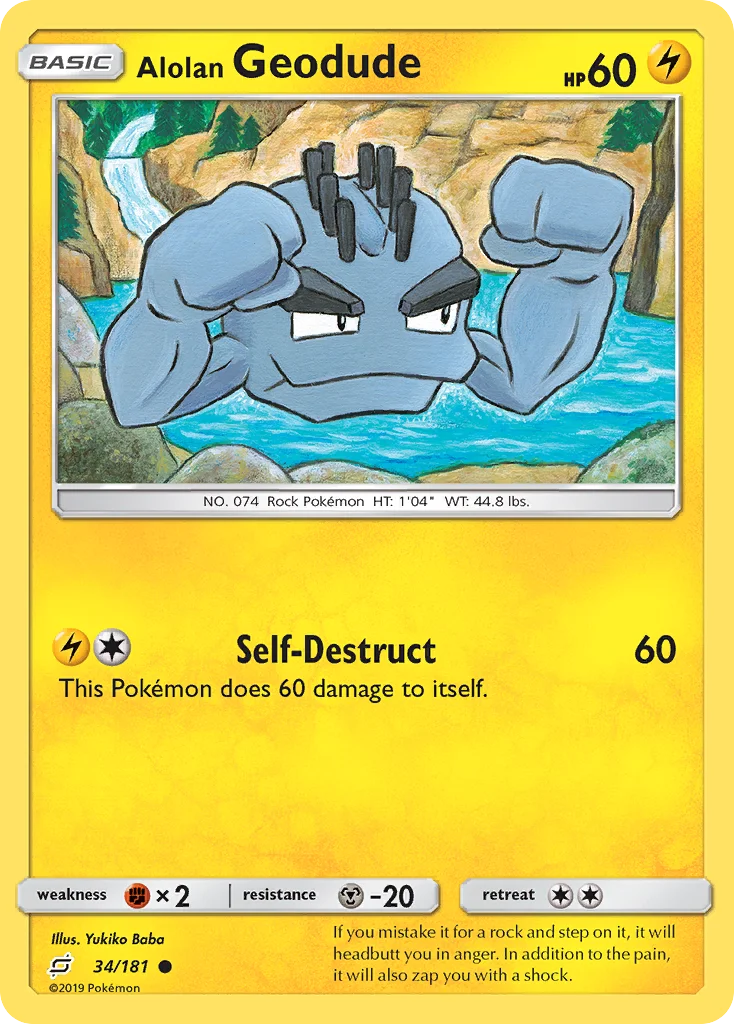 Alolan Geodude Pokemon card