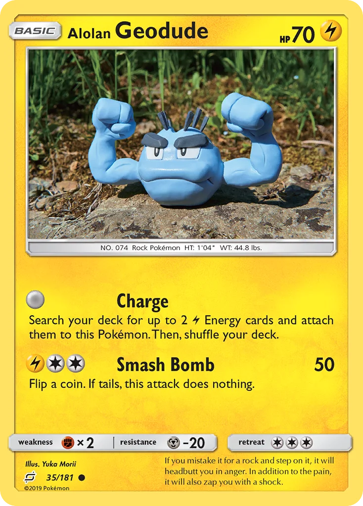 Alolan Geodude Pokemon card