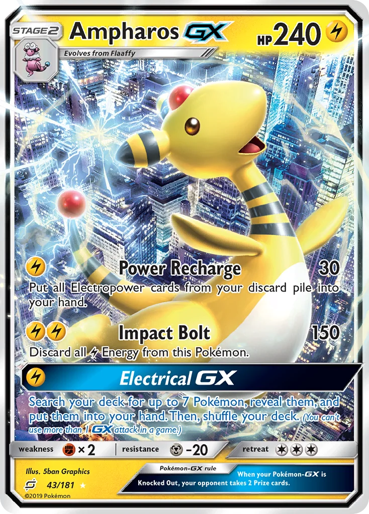 Ampharos-GX Pokemon card
