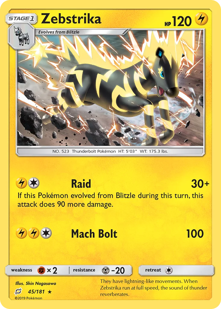 Zebstrika Pokemon card