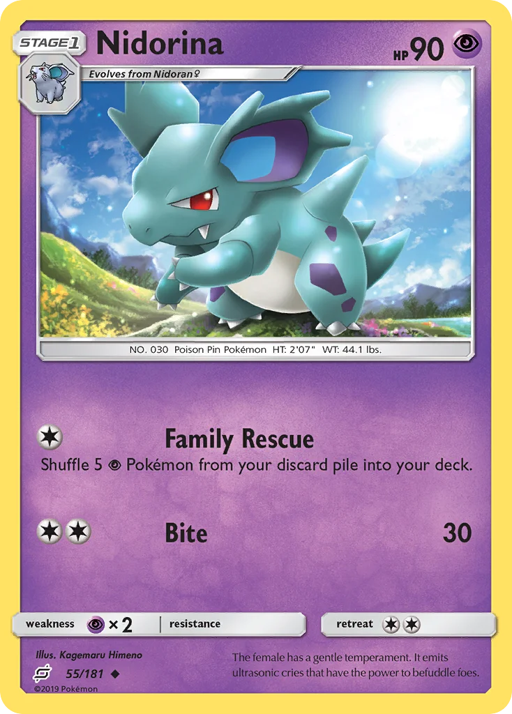 Nidorina Pokemon card