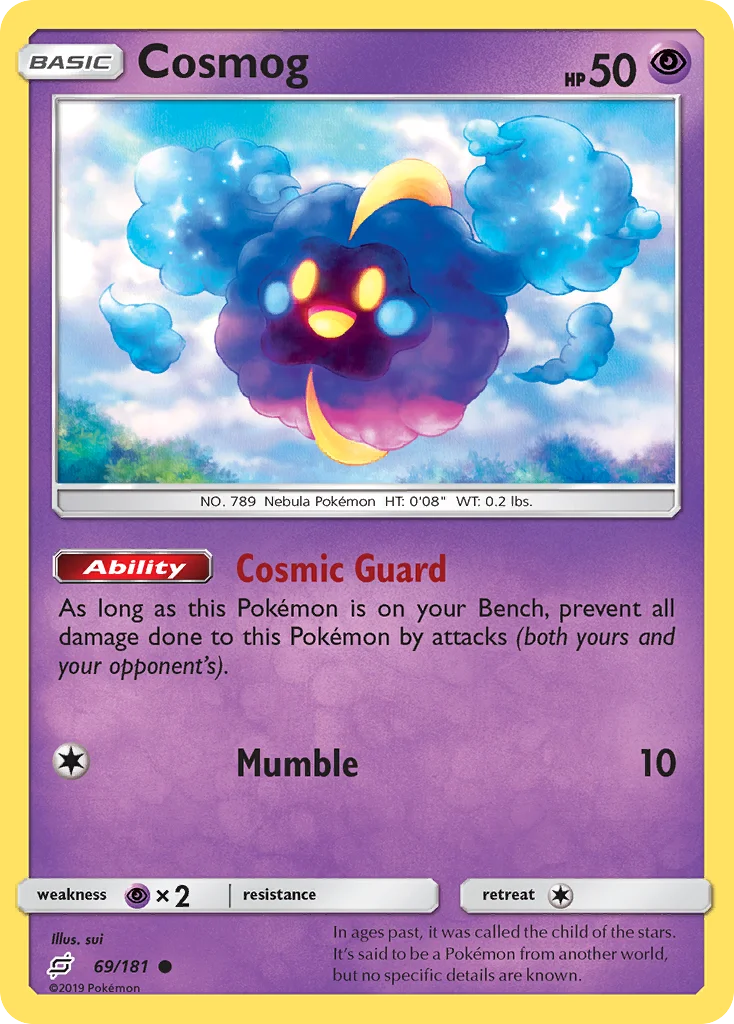 Cosmog Pokemon card