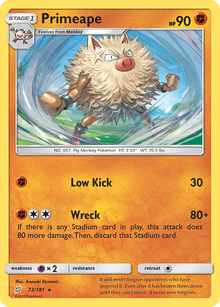 Primeape Pokemon card