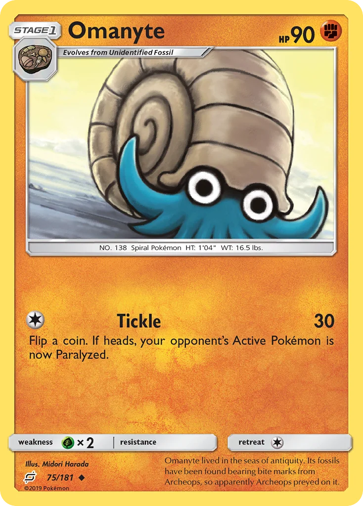 Omanyte Pokemon card