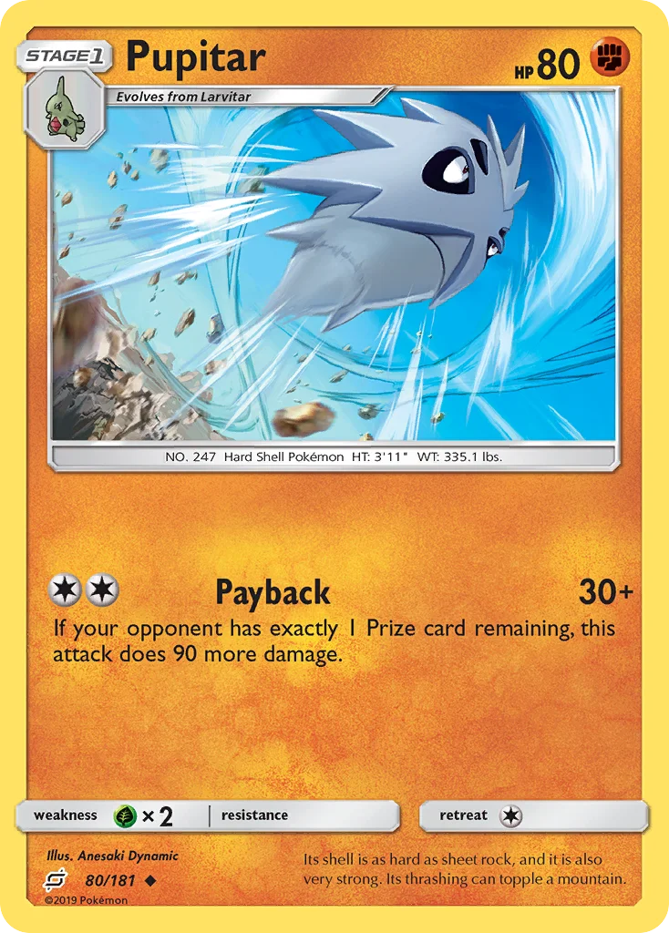 Pupitar Pokemon card