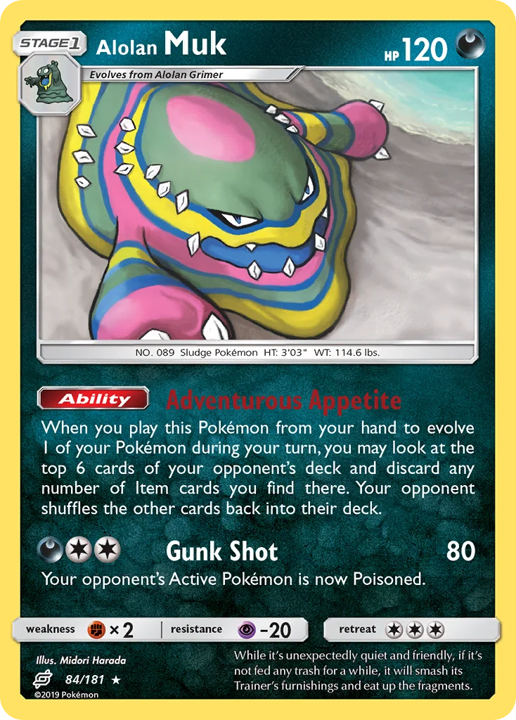 Alolan Muk Pokemon card