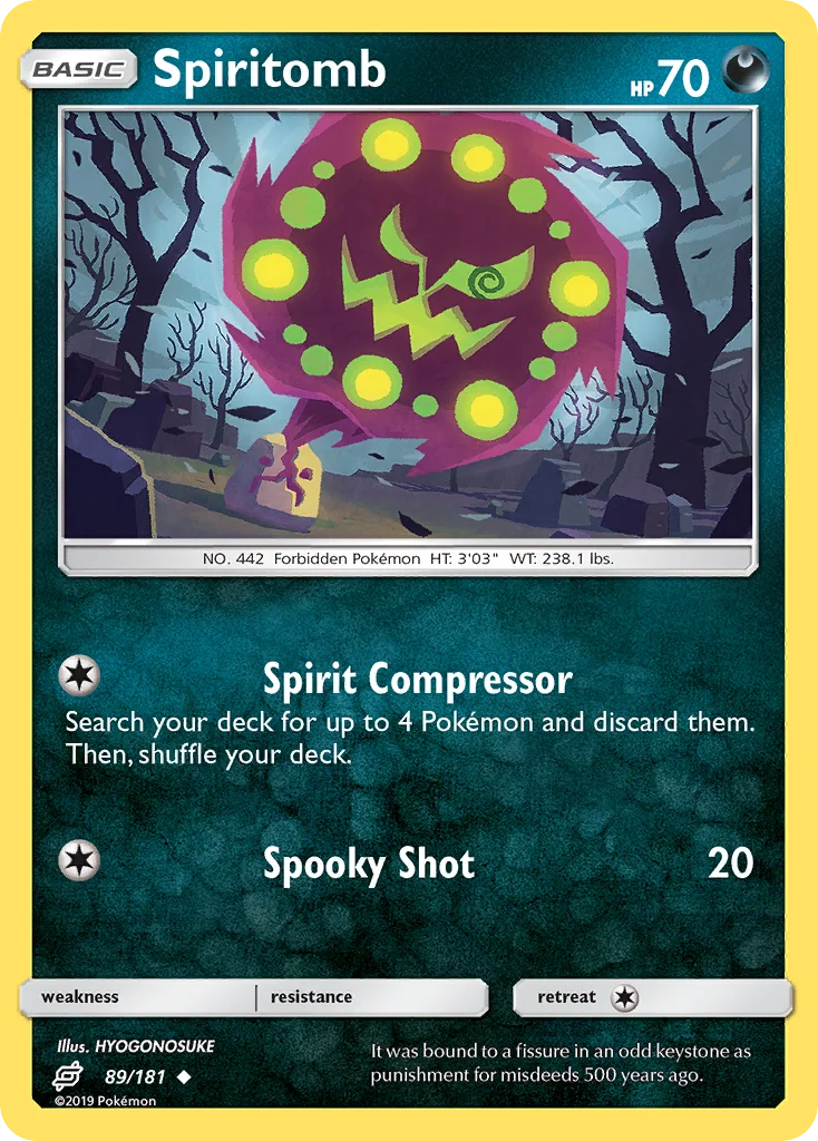 Spiritomb Pokemon card