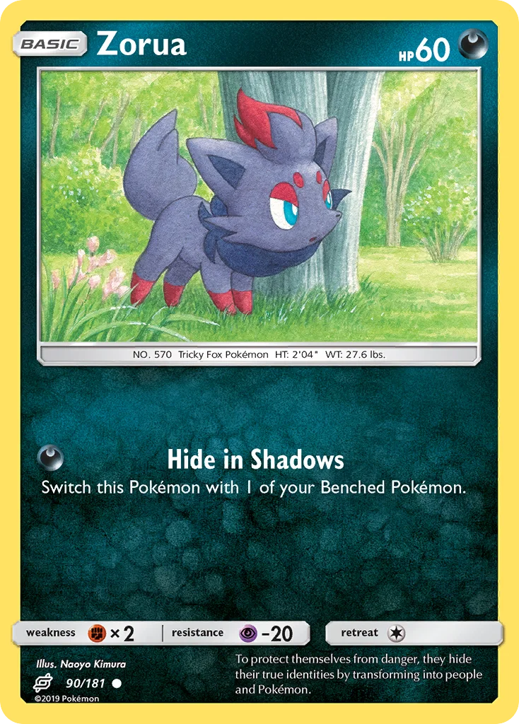 Zorua Pokemon card