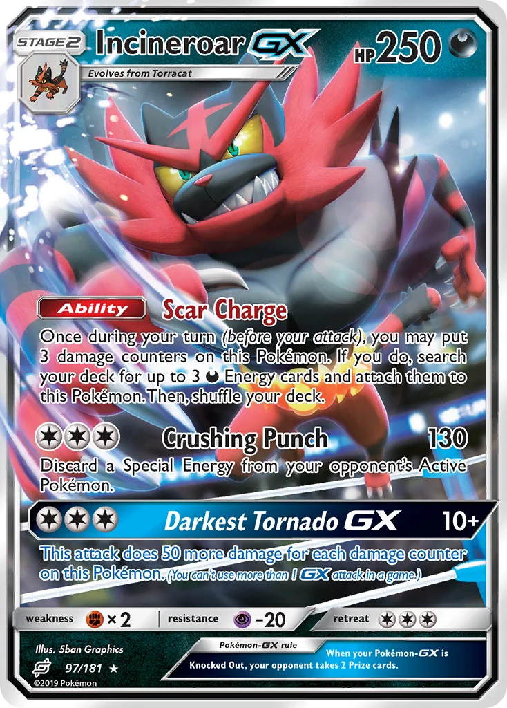 Incineroar-GX Pokemon card