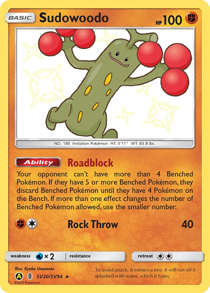 Sudowoodo Pokemon card