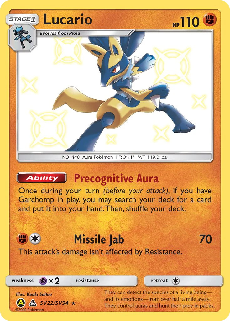 Lucario Pokemon card