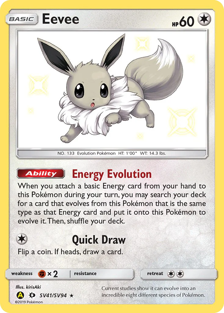 Eevee Pokemon card