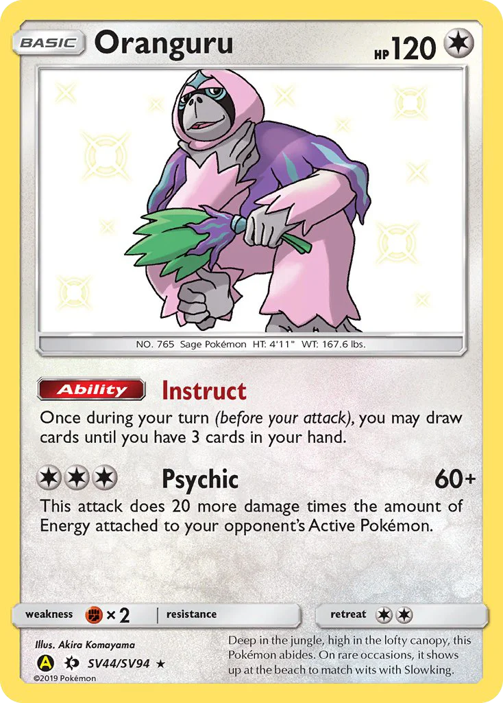 Oranguru Pokemon card