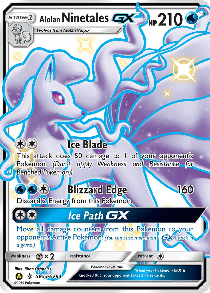 Alolan Ninetales-GX Pokemon card