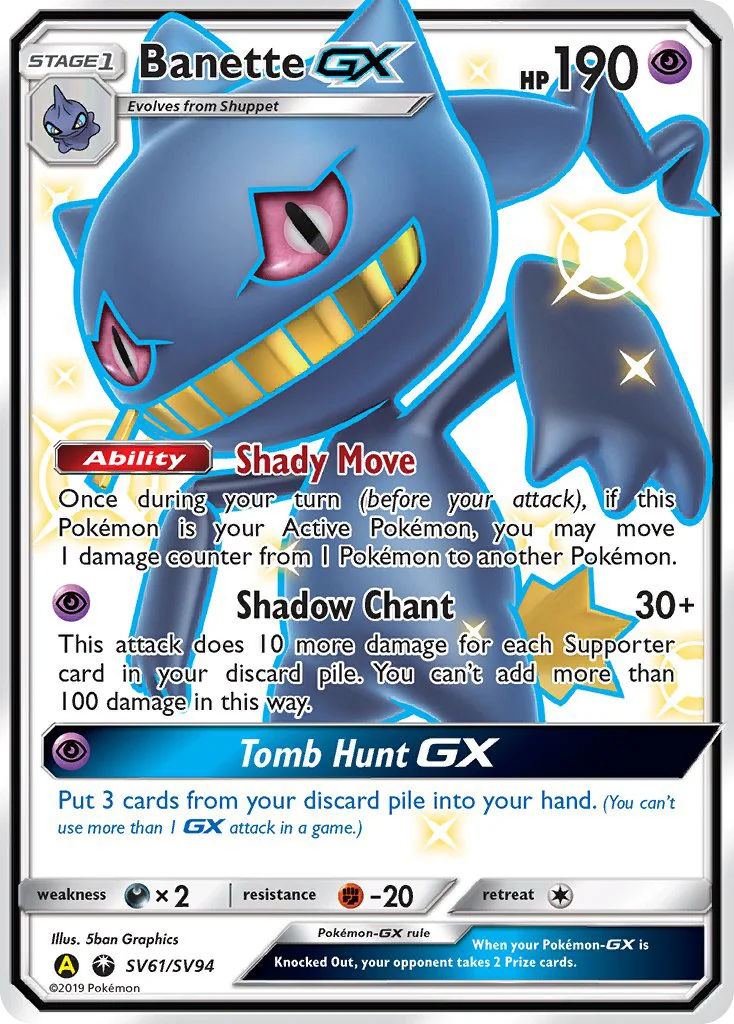 Banette-GX Pokemon card
