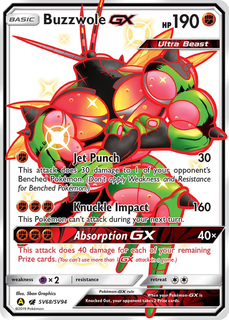 Buzzwole-GX Pokemon card