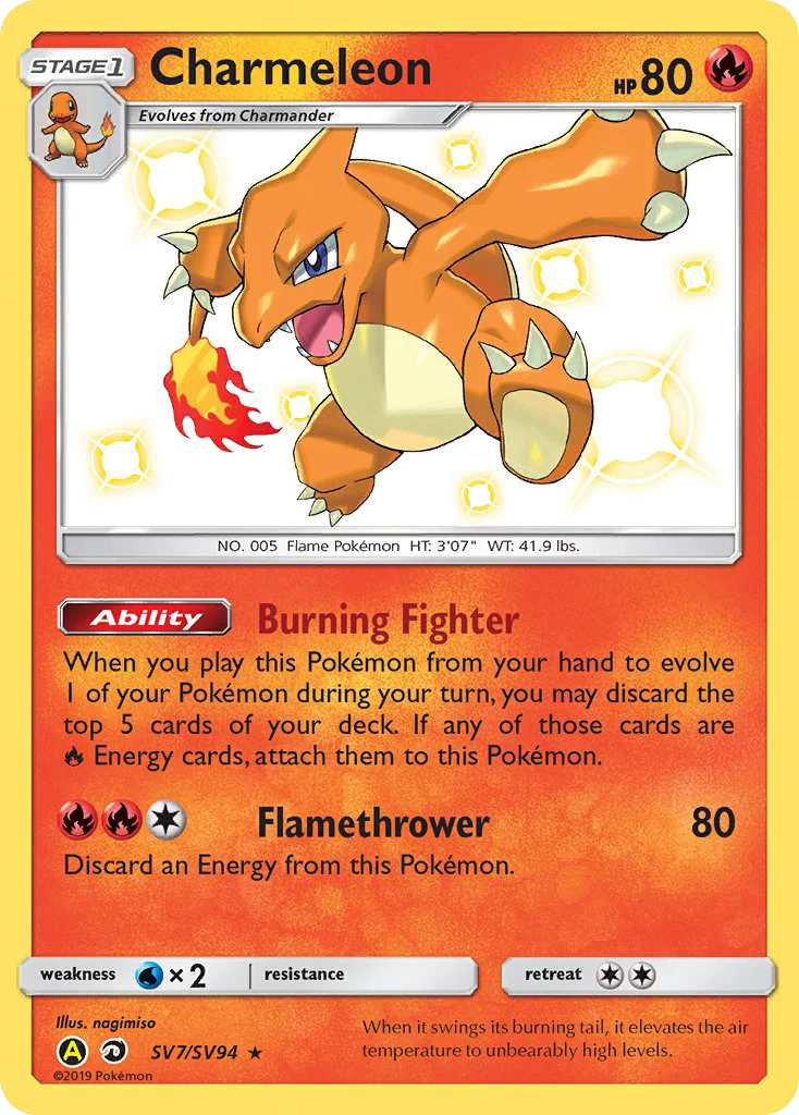 Charmeleon Pokemon card