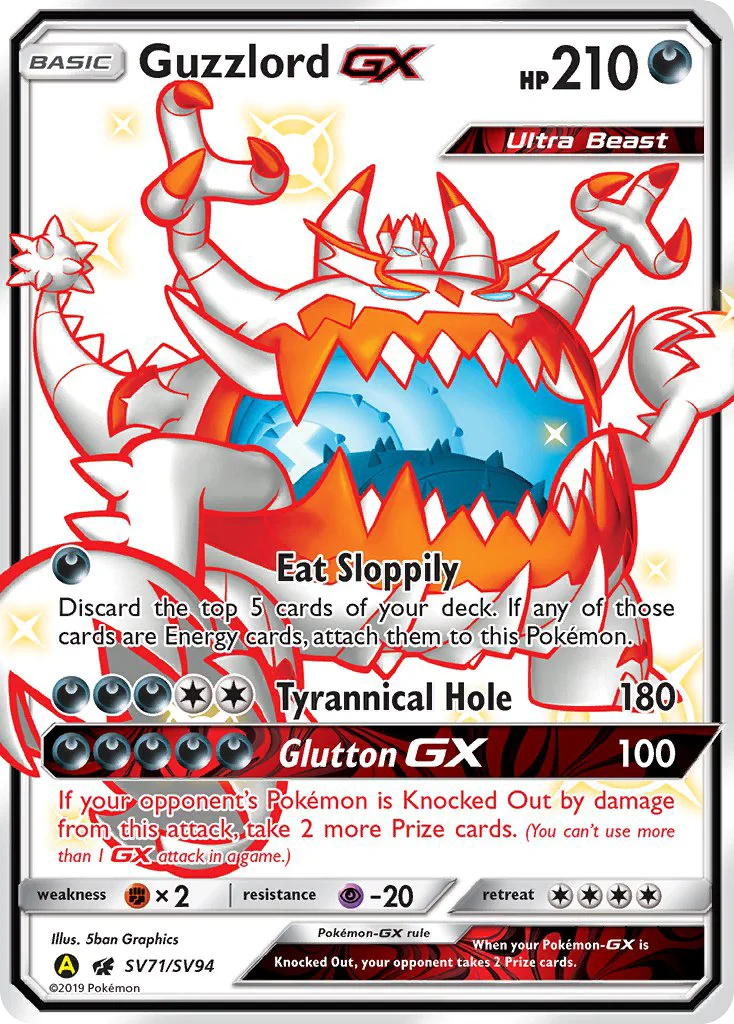 Guzzlord-GX Pokemon card