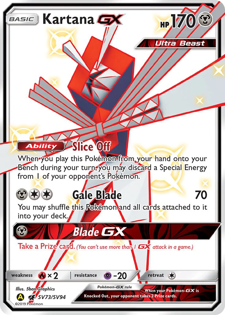 Kartana-GX Pokemon card