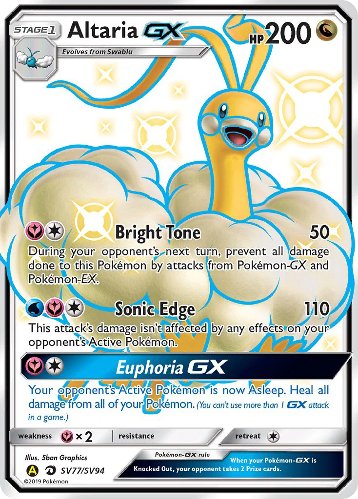 Altaria-GX Pokemon card