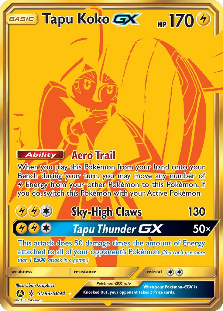 Tapu Koko-GX Pokemon card