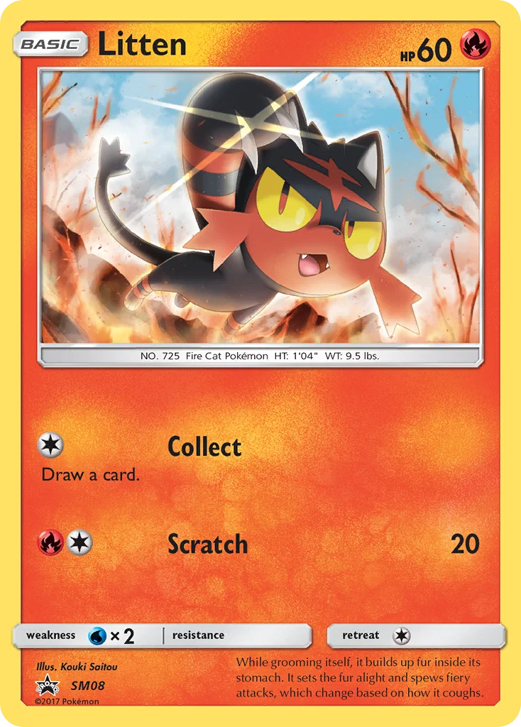 Litten Pokemon card