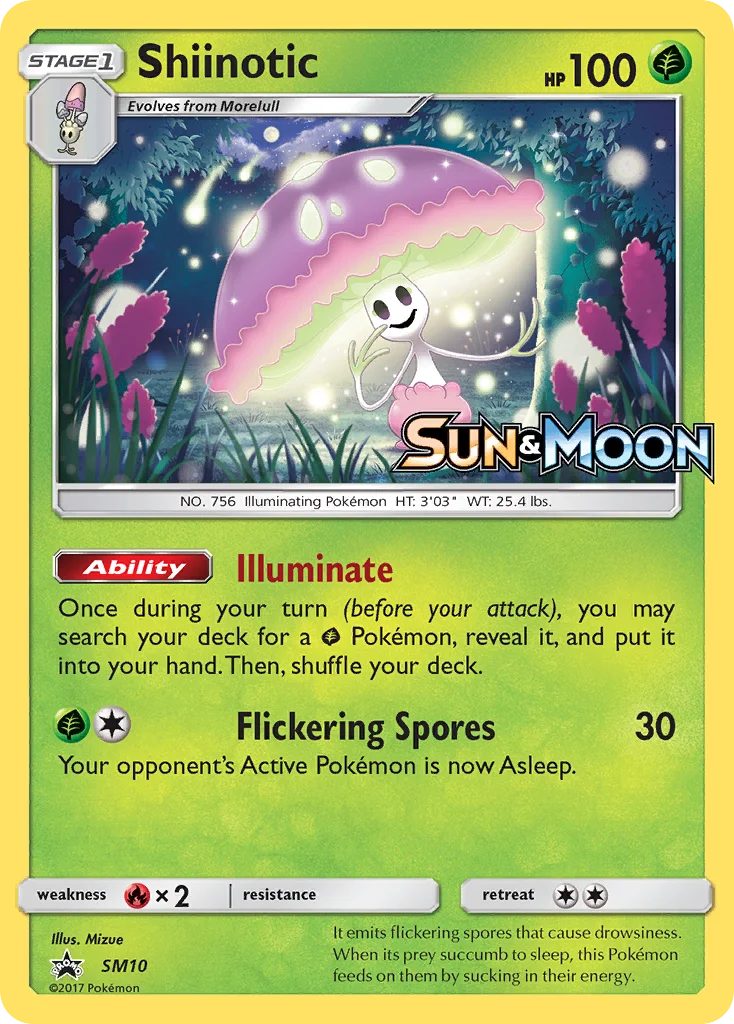 Shiinotic Pokemon card