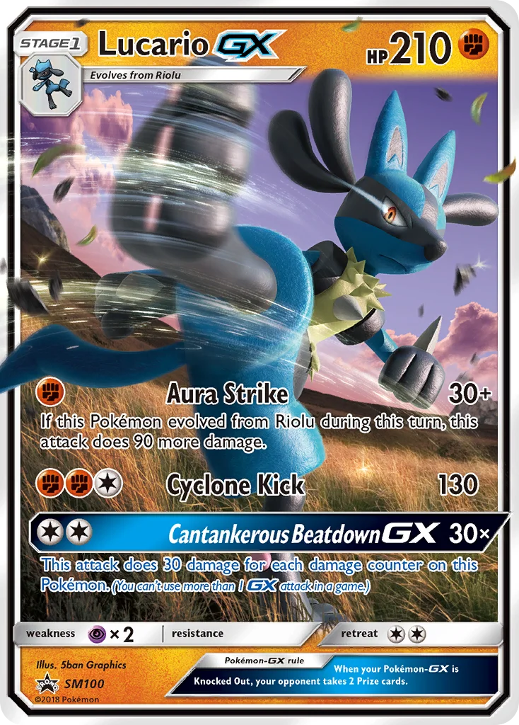 Lucario-GX Pokemon card