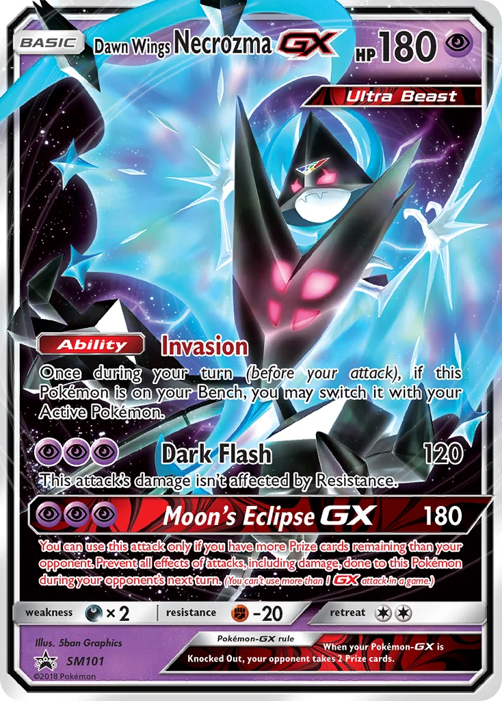 Dawn Wings Necrozma-GX Pokemon card