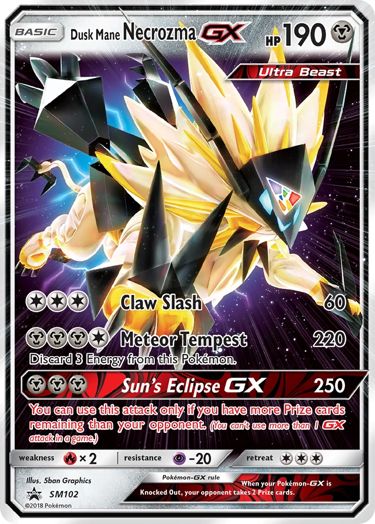Dusk Mane Necrozma-GX Pokemon card