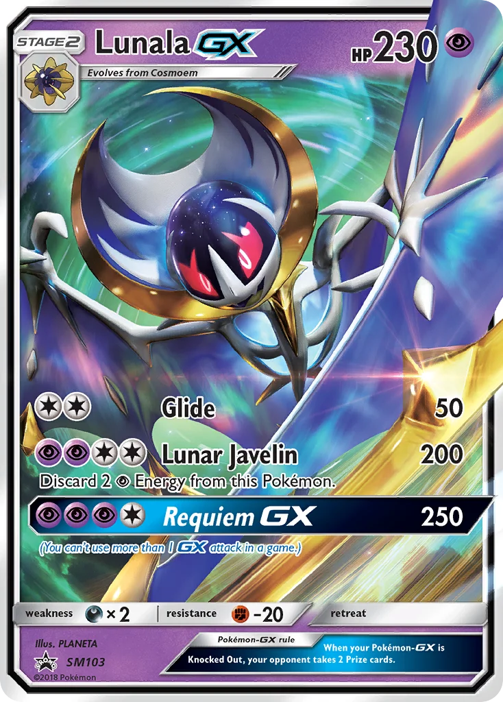 Lunala-GX Pokemon card