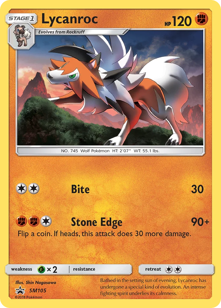 Lycanroc Pokemon card