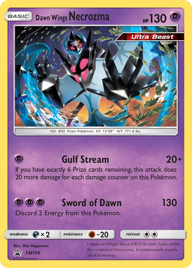 Dawn Wings Necrozma Pokemon card