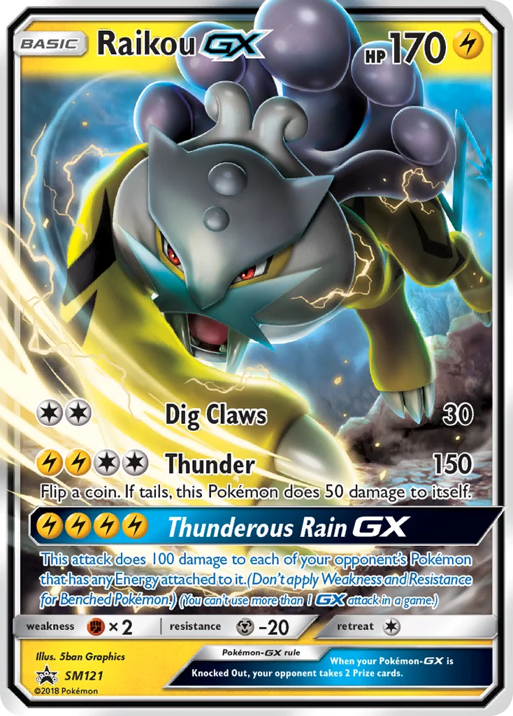 Raikou-GX Pokemon card