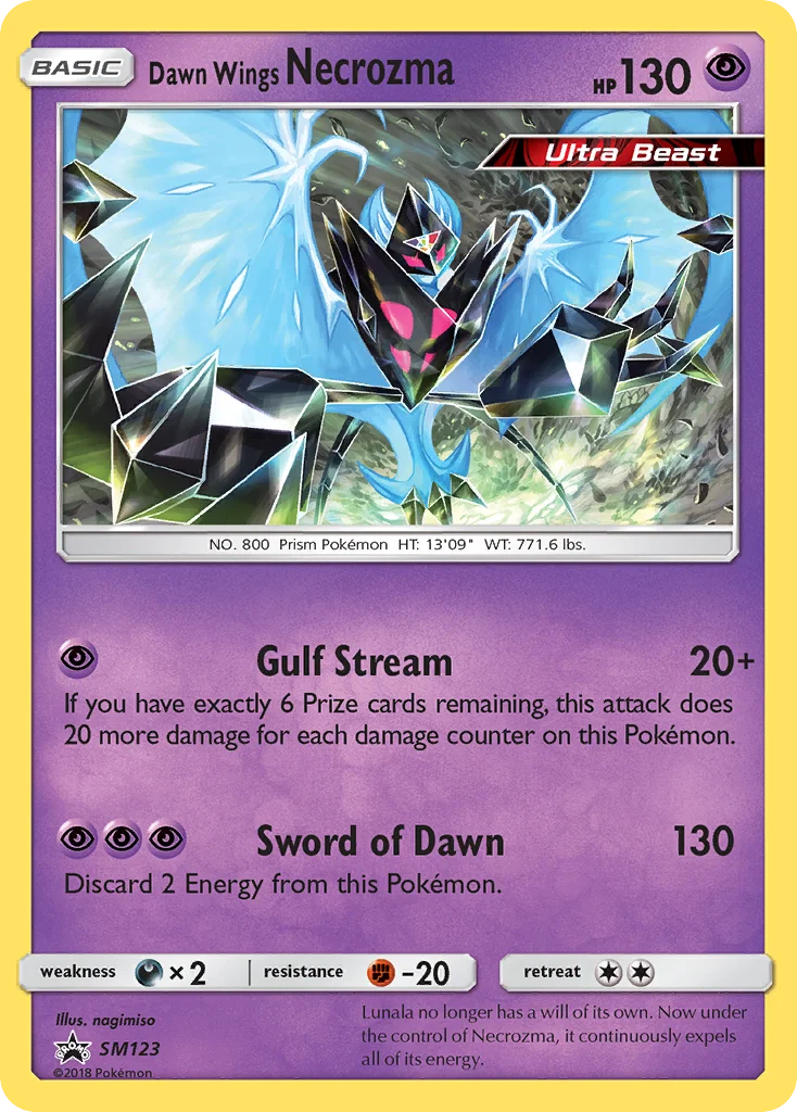 Dawn Wings Necrozma Pokemon card