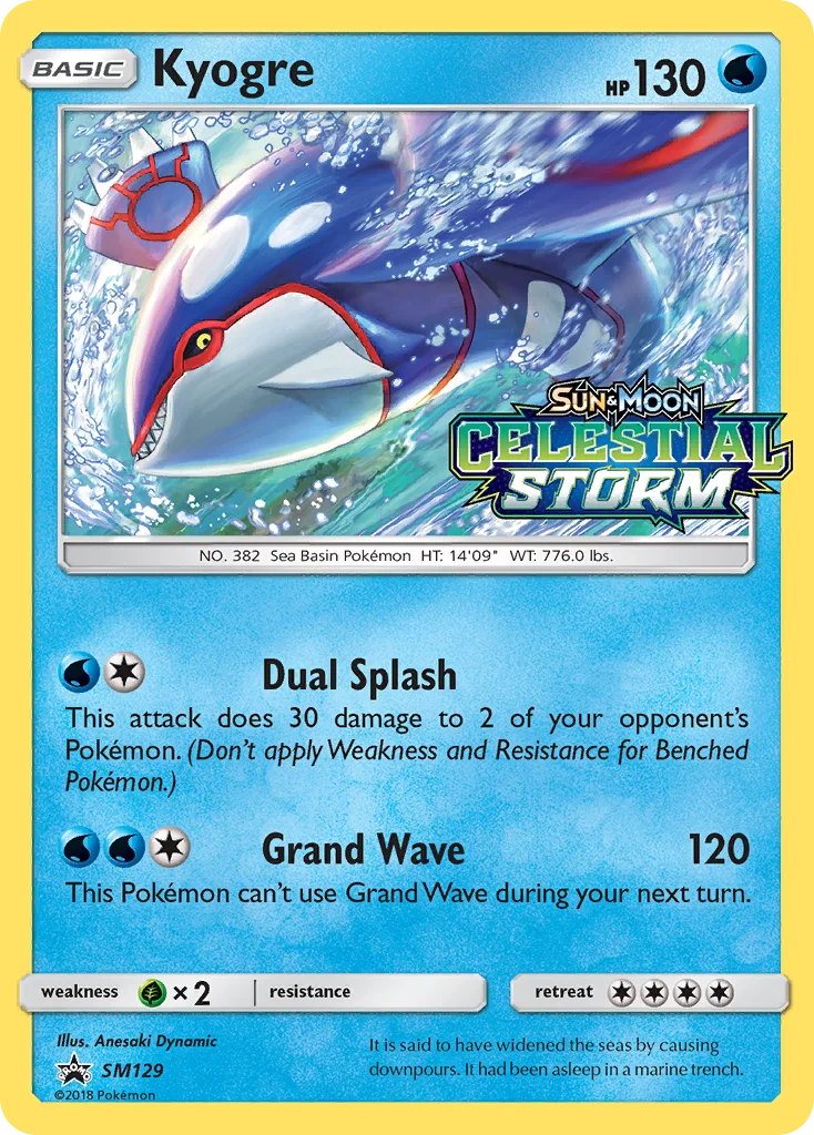Kyogre Pokemon card