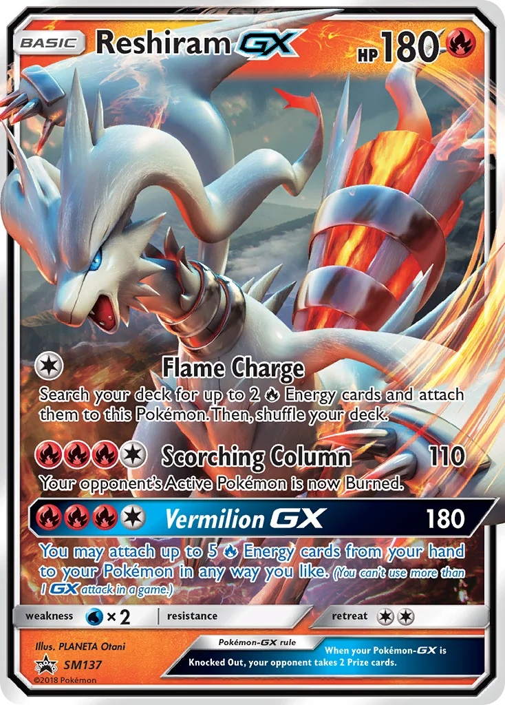 Reshiram-GX Pokemon card