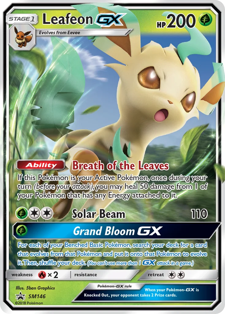 Leafeon-GX Pokemon card