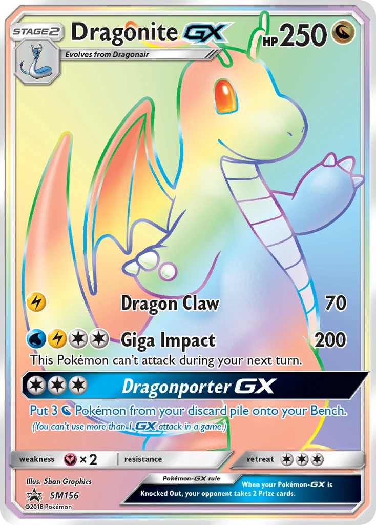 Dragonite-GX Pokemon card
