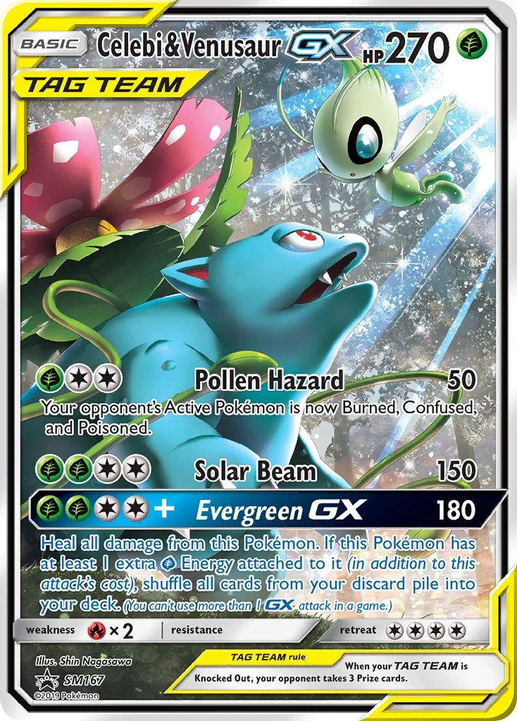 Celebi & Venusaur-GX Pokemon card