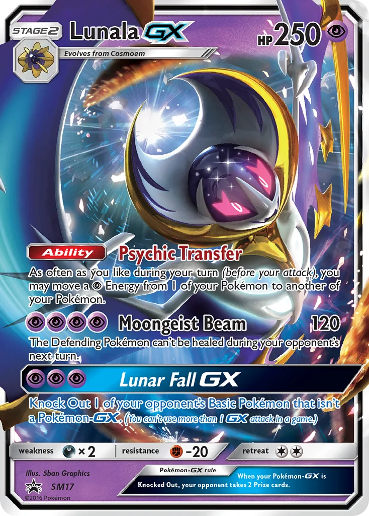 Lunala-GX Pokemon card