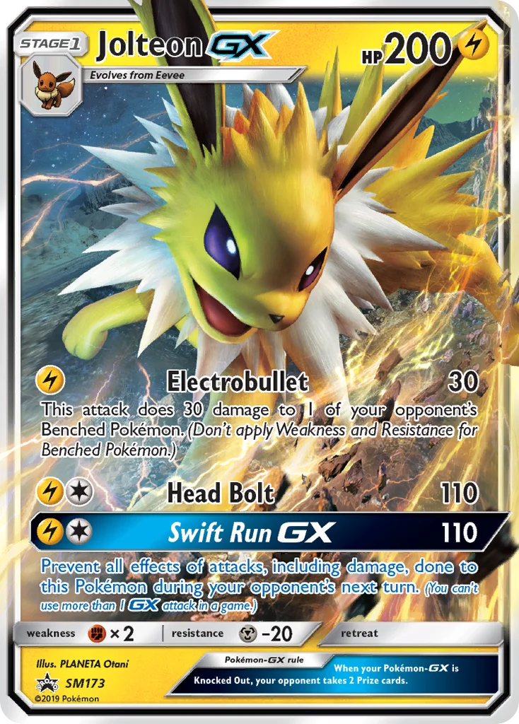 Jolteon-GX Pokemon card