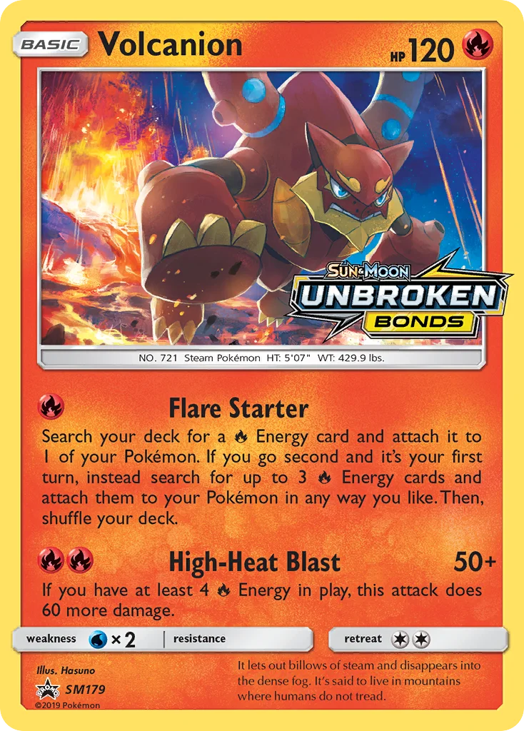 Volcanion Pokemon card