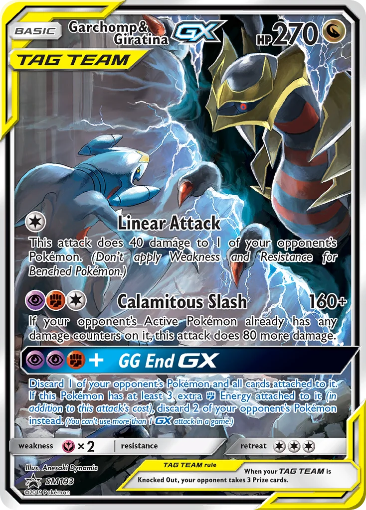 Garchomp & Giratina-GX Pokemon card