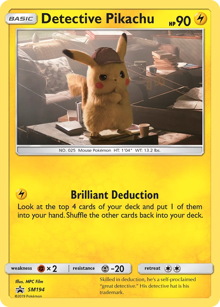 Detective Pikachu Pokemon card