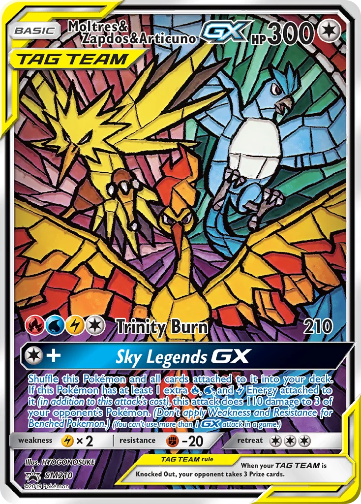 Moltres & Zapdos & Articuno-GX Pokemon card