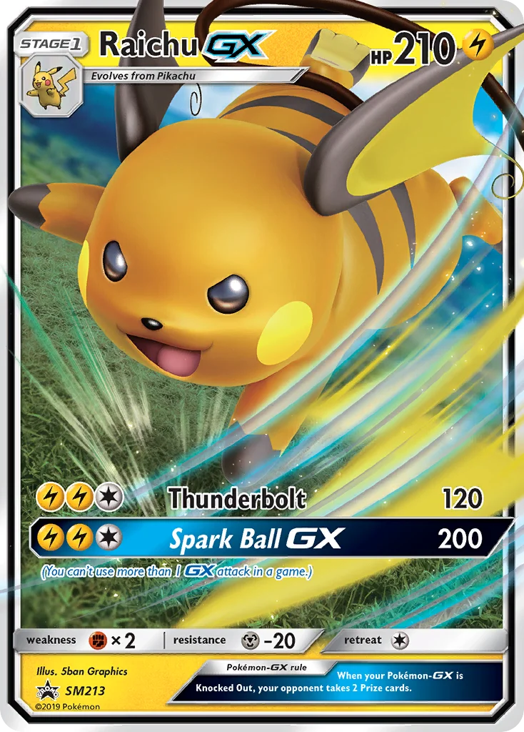 Raichu-GX Pokemon card