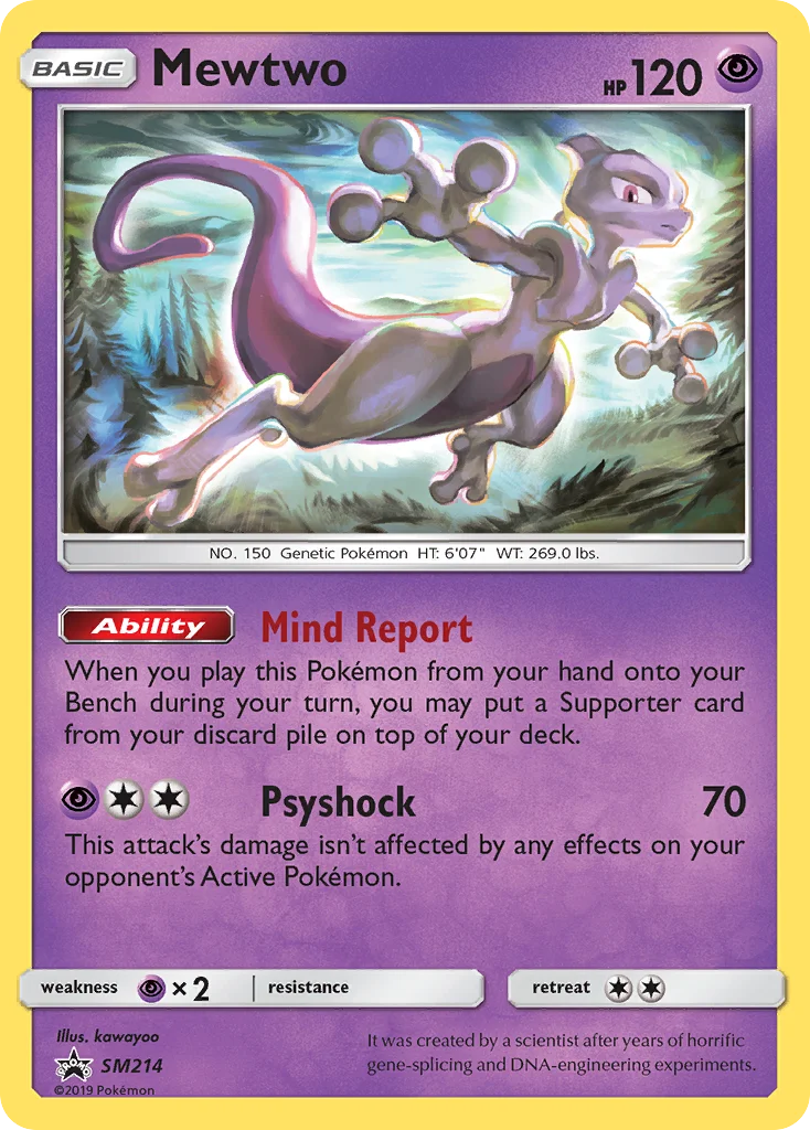 Mewtwo Pokemon card