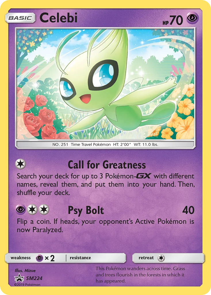 Celebi Pokemon card